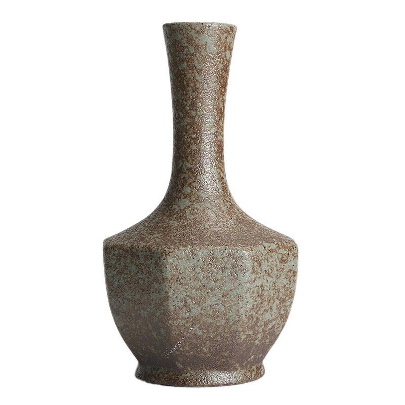 Retro Simple Stoneware Ceramic Small Mouth Vase - Pacisia