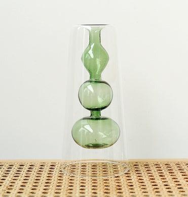 Retro Stained Glass Vase Gourd Hydroponic Flower Plant - Pacisia