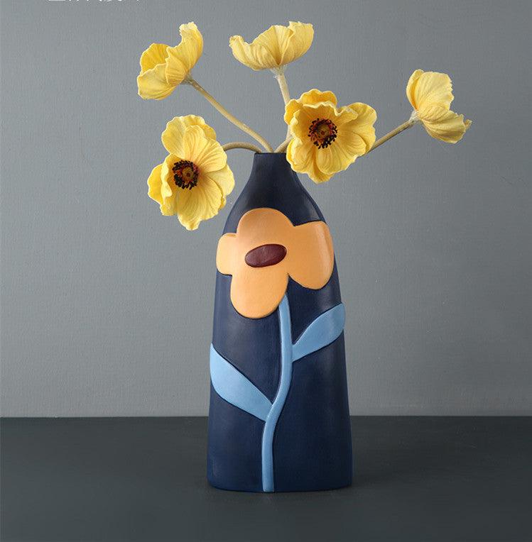 Retro Style Creative Painted Ceramic Vase Decoration - Pacisia