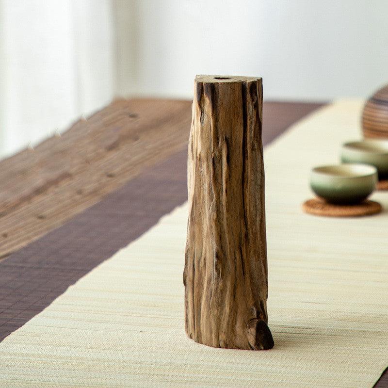 Retro Zen Living Room Solid Wood Vase - Pacisia