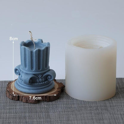 Roman Column Candle Mould - Durable Silicone for DIY Crafting - Pacisia