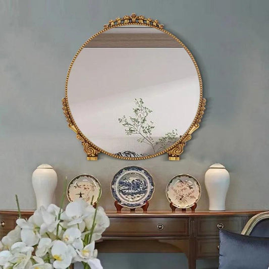 Round Hallway Mirrors Design Unbreakable Funky Macrame Mirrors Quality Luxury Gold Dekoracyjne Lustra Decor Home Interior - Pacisia