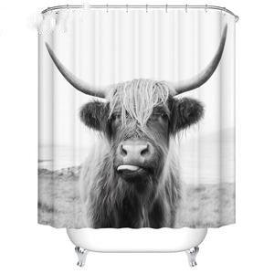 Rustic Farmhouse Cow Shower Curtain for Bathroom - Pacisia