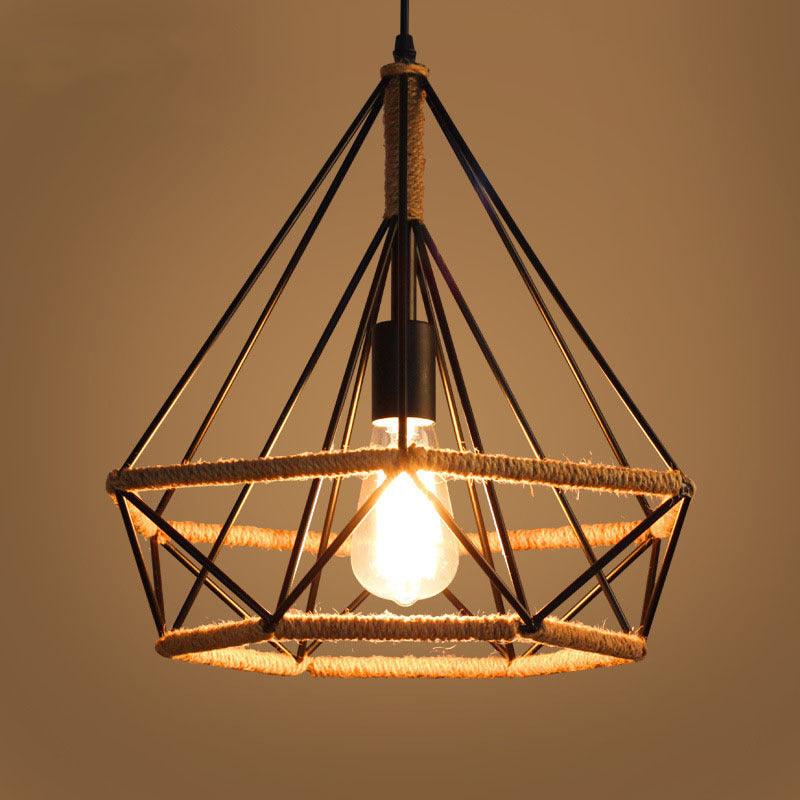 Rustic Twine Lamp Industrial Style Retro Chandelier - Pacisia