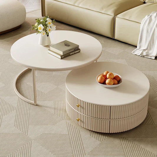 Salon Coffee Table Modern Storage Round Designer Table Minimalist Stands Mobile Design Muebles Para El Hogar Home Furniture - Pacisia