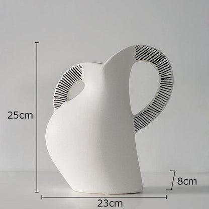 Scandinavian Creative Minimalist Ceramic Vase Ornaments - Pacisia