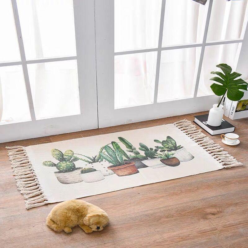 Scandinavian Style Linen Cotton Rug - Pacisia