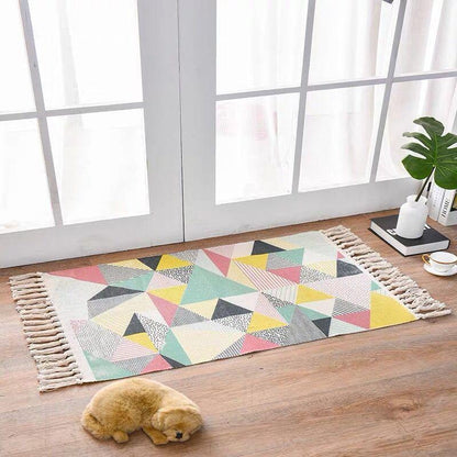 Scandinavian Style Linen Cotton Rug - Pacisia