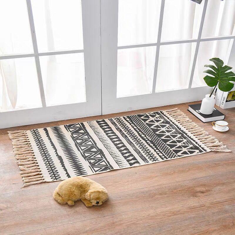 Scandinavian Style Linen Cotton Rug - Pacisia