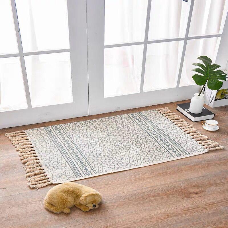 Scandinavian Style Linen Cotton Rug - Pacisia