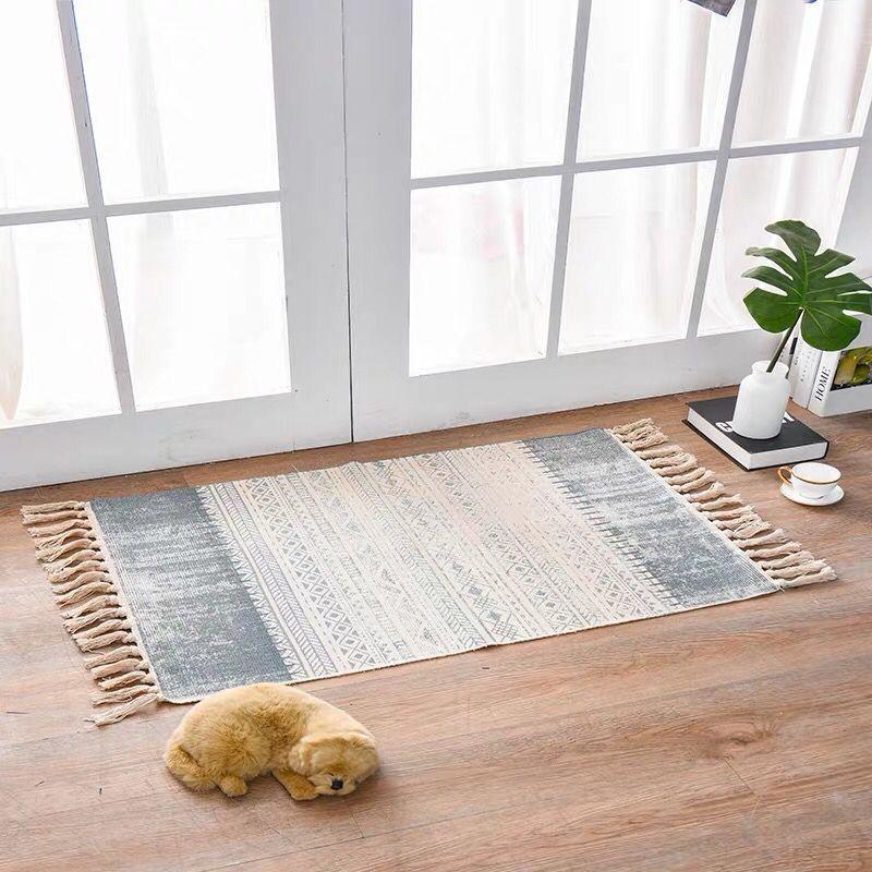 Scandinavian Style Linen Cotton Rug - Pacisia