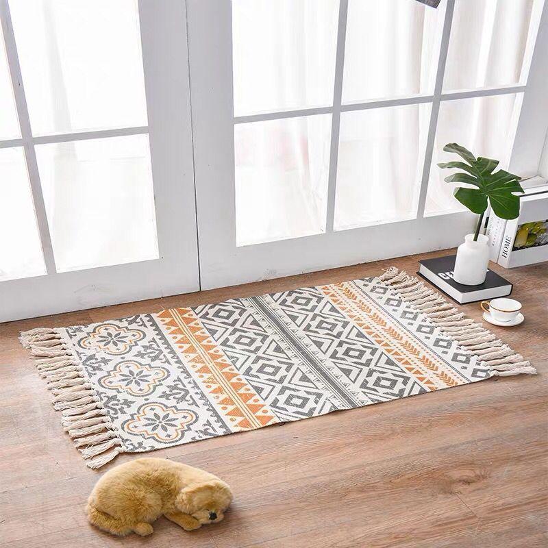 Scandinavian Style Linen Cotton Rug - Pacisia