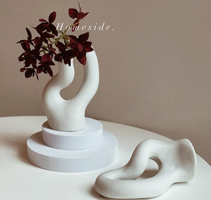 Sculpture Vase Plain Rough Ceramic Hydroponics - Pacisia