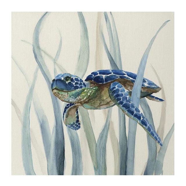 Sea Turtle Canvas Wall Art - Elegant Underwater Poster - Pacisia