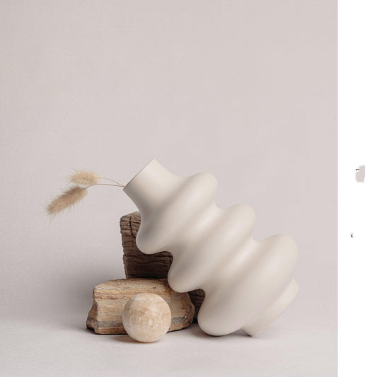 Shaped Circle Ceramic Vase Cute Ins - Pacisia