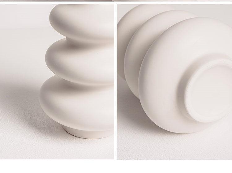 Shaped Circle Ceramic Vase Cute Ins - Pacisia