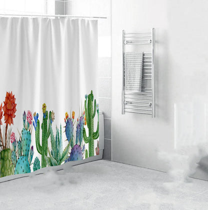 Shower Curtain Bath Mat Toilet Pad Set Anti-slip Toilet - Pacisia