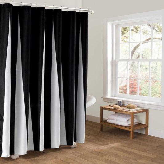 Shower Curtain Black And White Keys Printing - Pacisia