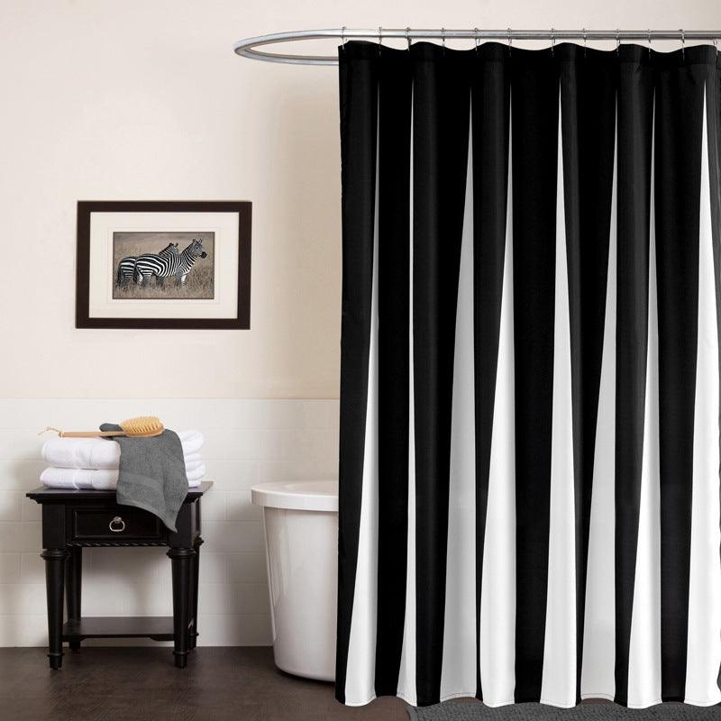 Shower Curtain Black And White Keys Printing - Pacisia