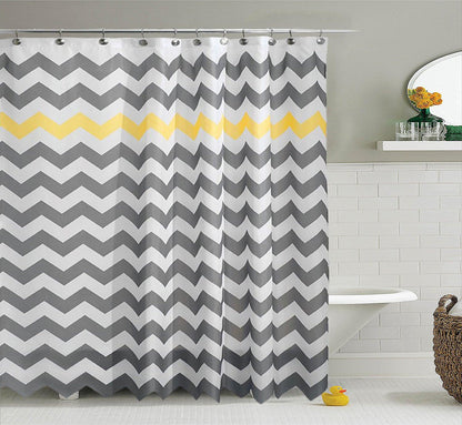 Shower curtain manufacturers wholesale European and American hot selling simple wave striped bathroom waterproof curtain high quality foreign trade bath curtain - Pacisia