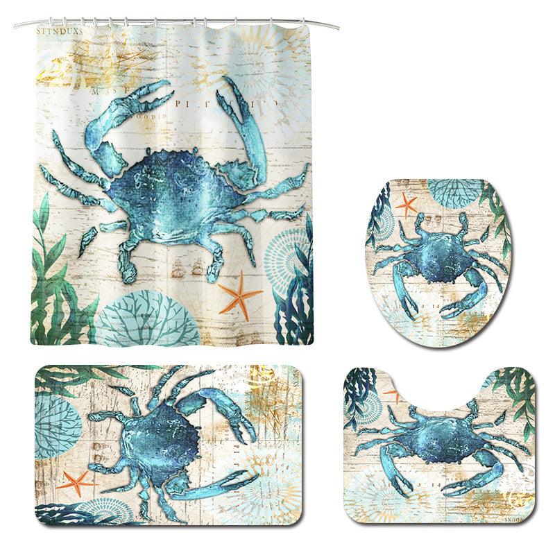 Shower curtain toilet cushion set - Pacisia
