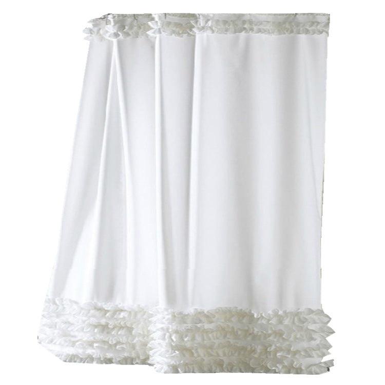 Shower Curtain White Lace Polyester Lace Technology Toilet Partition - Pacisia