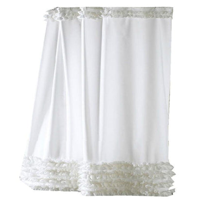 Shower Curtain White Lace Polyester Lace Technology Toilet Partition - Pacisia