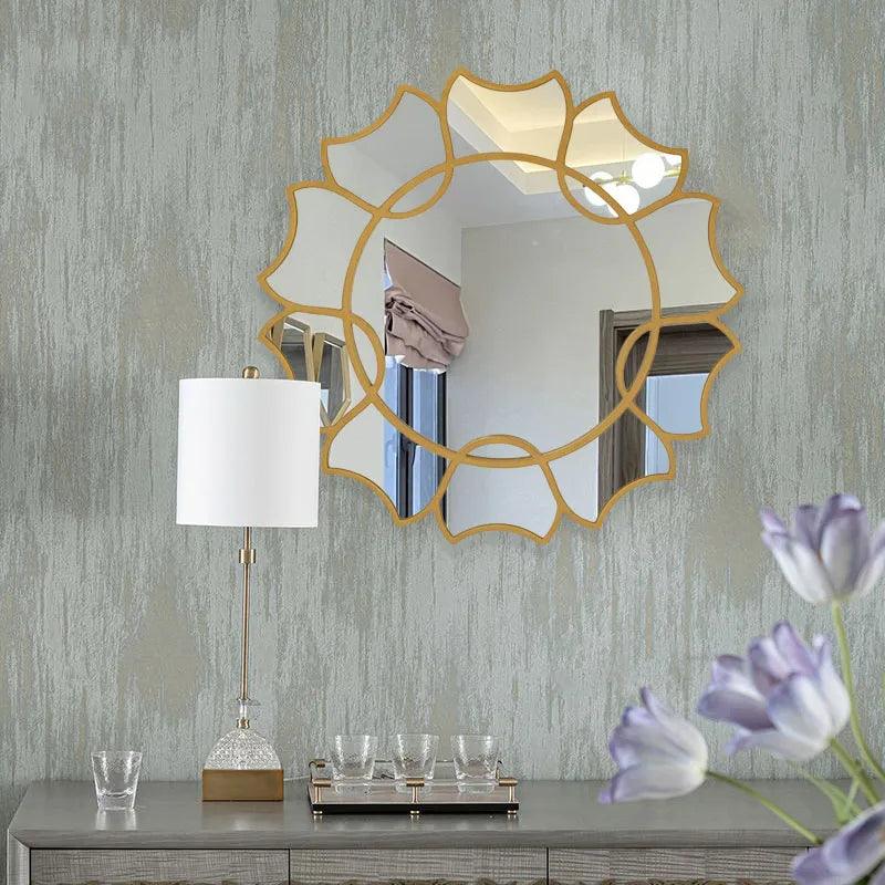 Shower Irregular Mirrors Vanity Design Macrame Aesthetic Mirrors Quality Funky Specchi Decorativi Home Decoration Accessories - Pacisia
