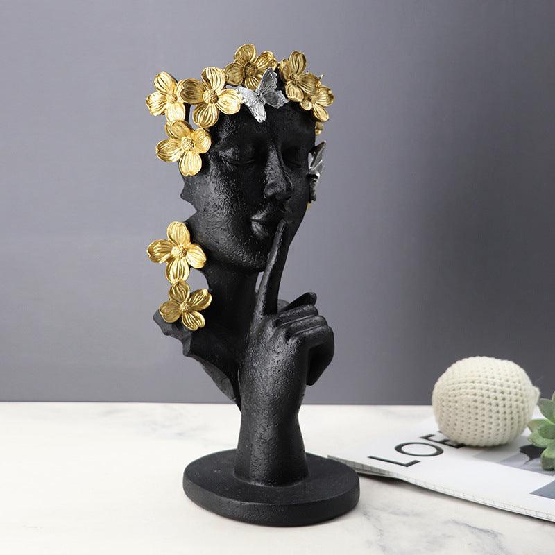 Silence Is Gold Creative Abstract Statue - Pacisia