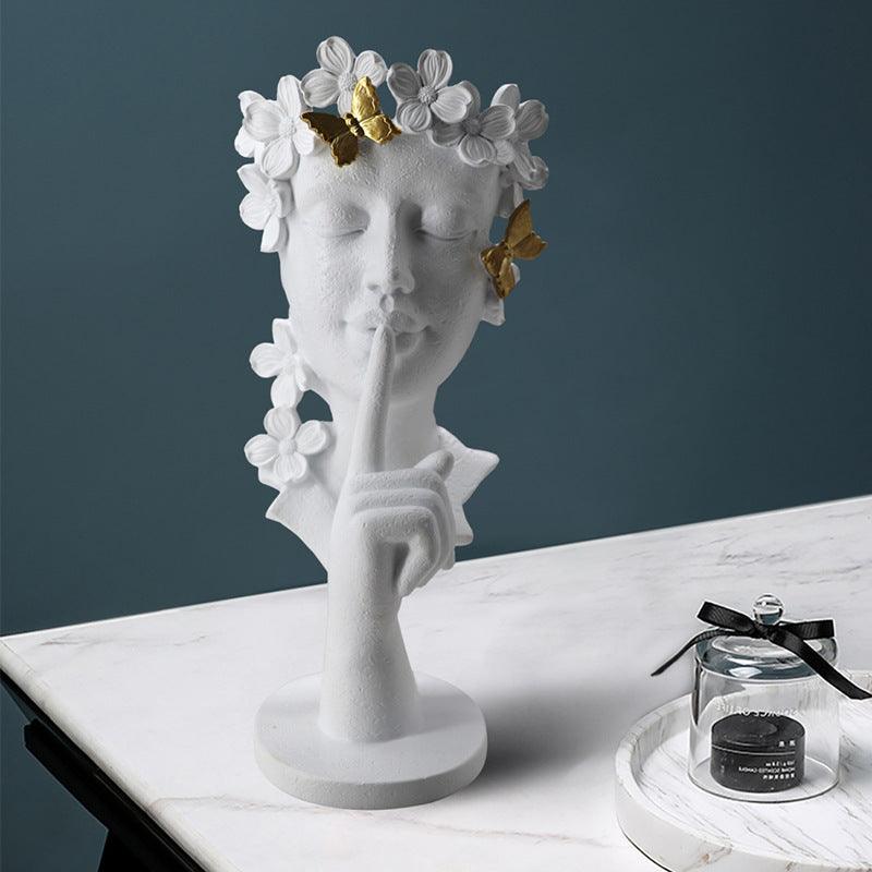 Silence Is Gold Creative Abstract Statue - Pacisia