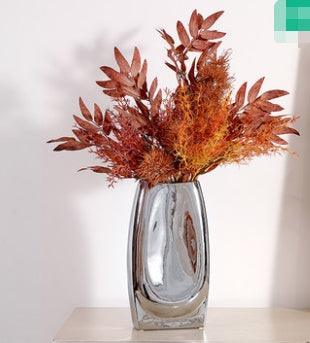 Silver Vase Decoration Simple Flower - Pacisia