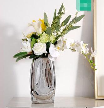 Silver Vase Decoration Simple Flower - Pacisia