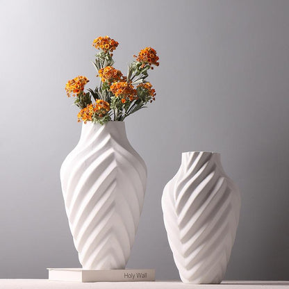 Simple And Modern Frosted Texture Ceramic Vase - Pacisia