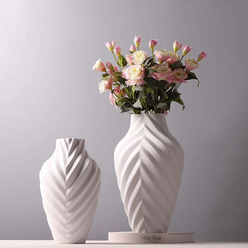 Simple And Modern Frosted Texture Ceramic Vase - Pacisia