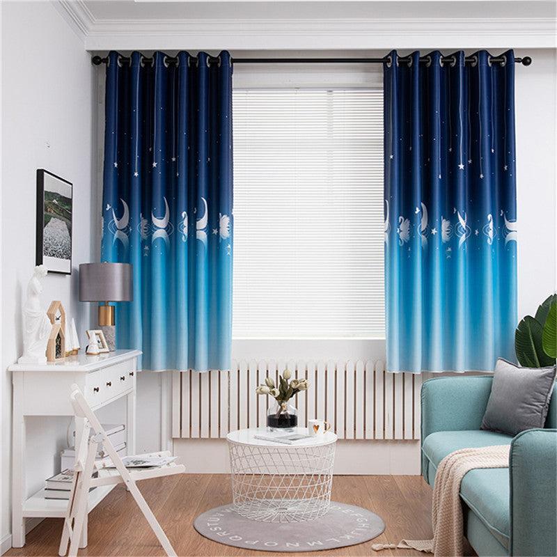 Simple And Modern Rural Home Bedroom Shading Printed Curtain Fabric - Pacisia