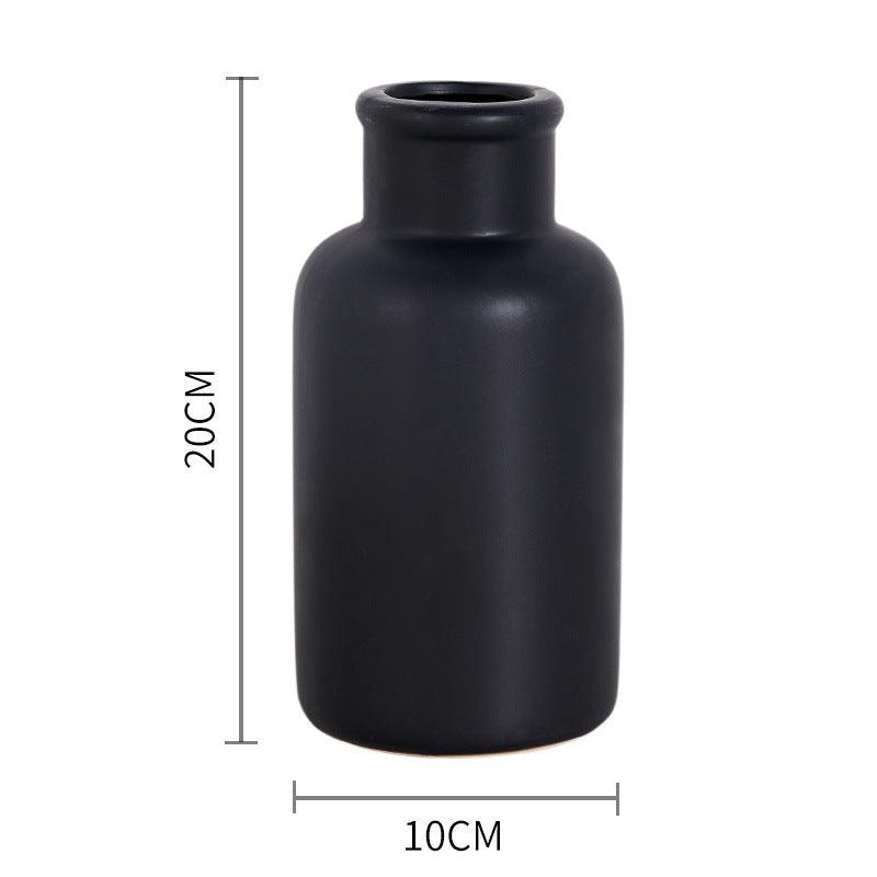 Simple Black And White Ceramic Vase For Home Decoration - Pacisia