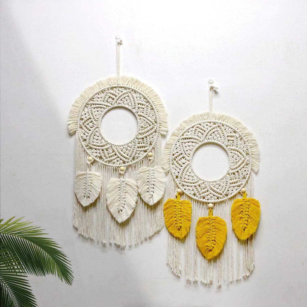 Simple Boho Woven Tapestry Tassel Feather Trim - Pacisia