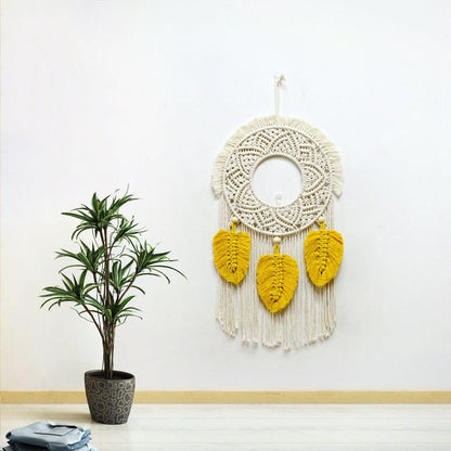 Simple Boho Woven Tapestry Tassel Feather Trim - Pacisia