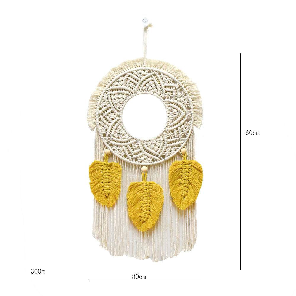 Simple Boho Woven Tapestry Tassel Feather Trim - Pacisia