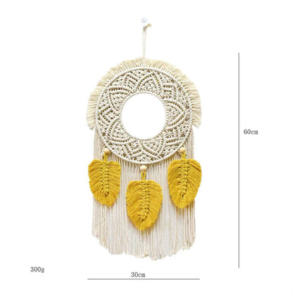 Simple Boho Woven Tapestry Tassel Feather Trim - Pacisia