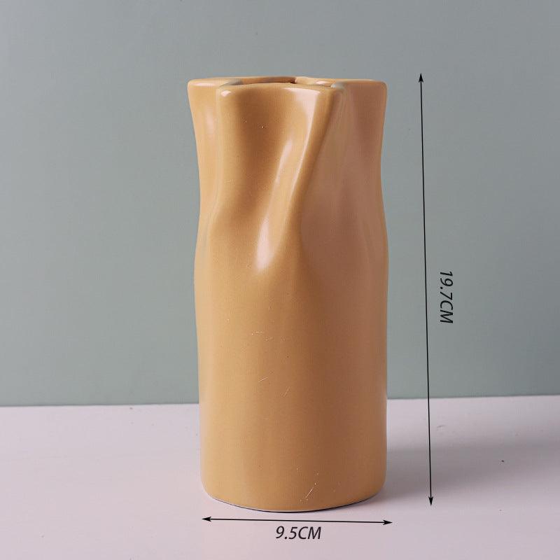 Simple Ceramic Vase Ornament Human Face Abstract - Pacisia