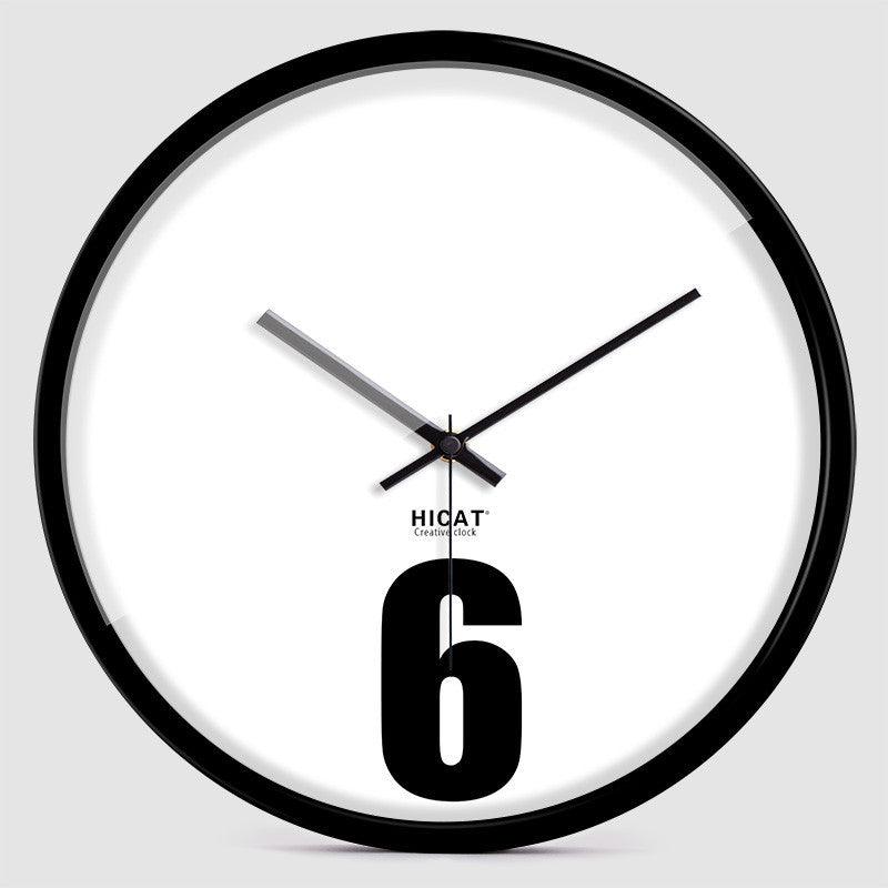 Simple Clock 6 Wall Clock Creative Bedroom Silent Quartz Clock - Pacisia