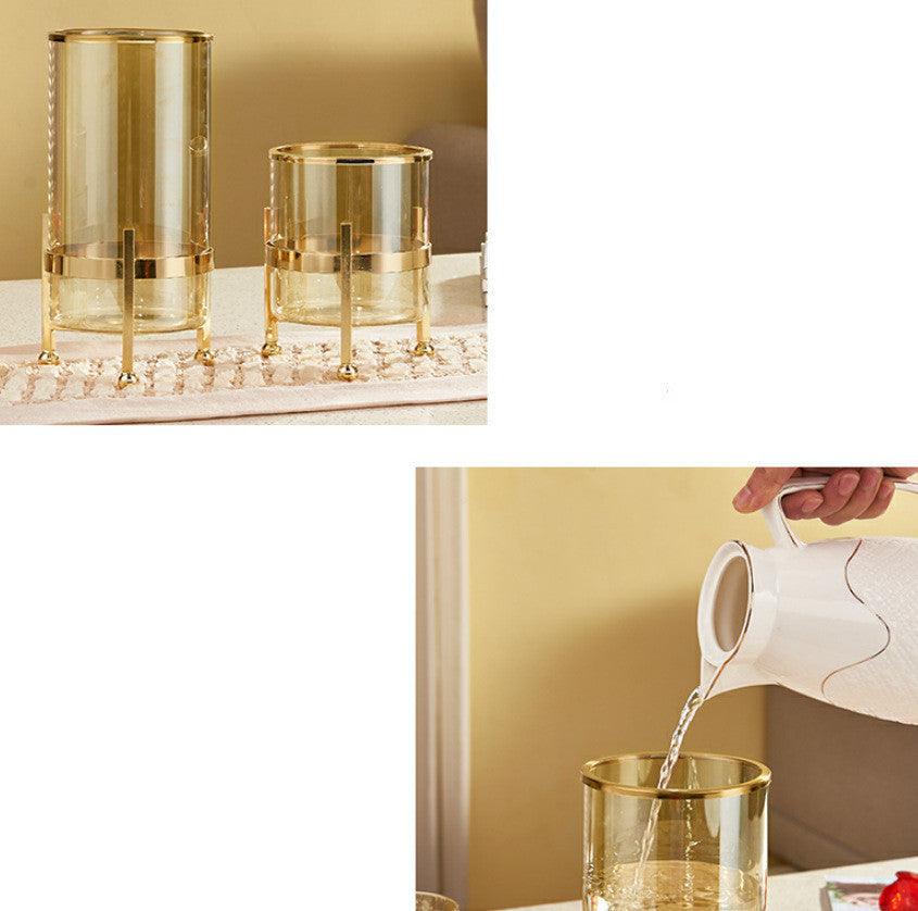 Simple Flower Arrangement Transparent Hardware Glass Vase - Pacisia