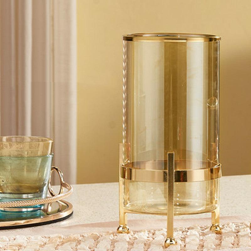 Simple Flower Arrangement Transparent Hardware Glass Vase - Pacisia