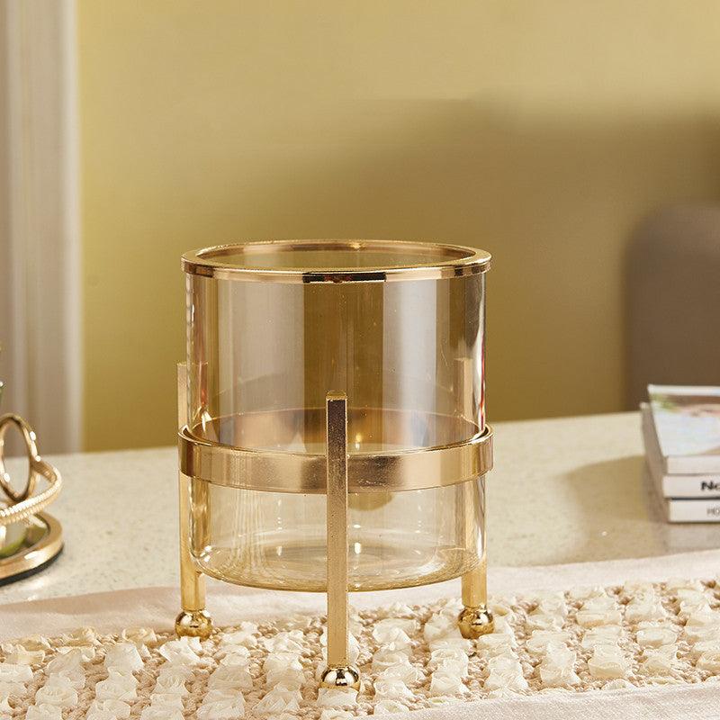 Simple Flower Arrangement Transparent Hardware Glass Vase - Pacisia