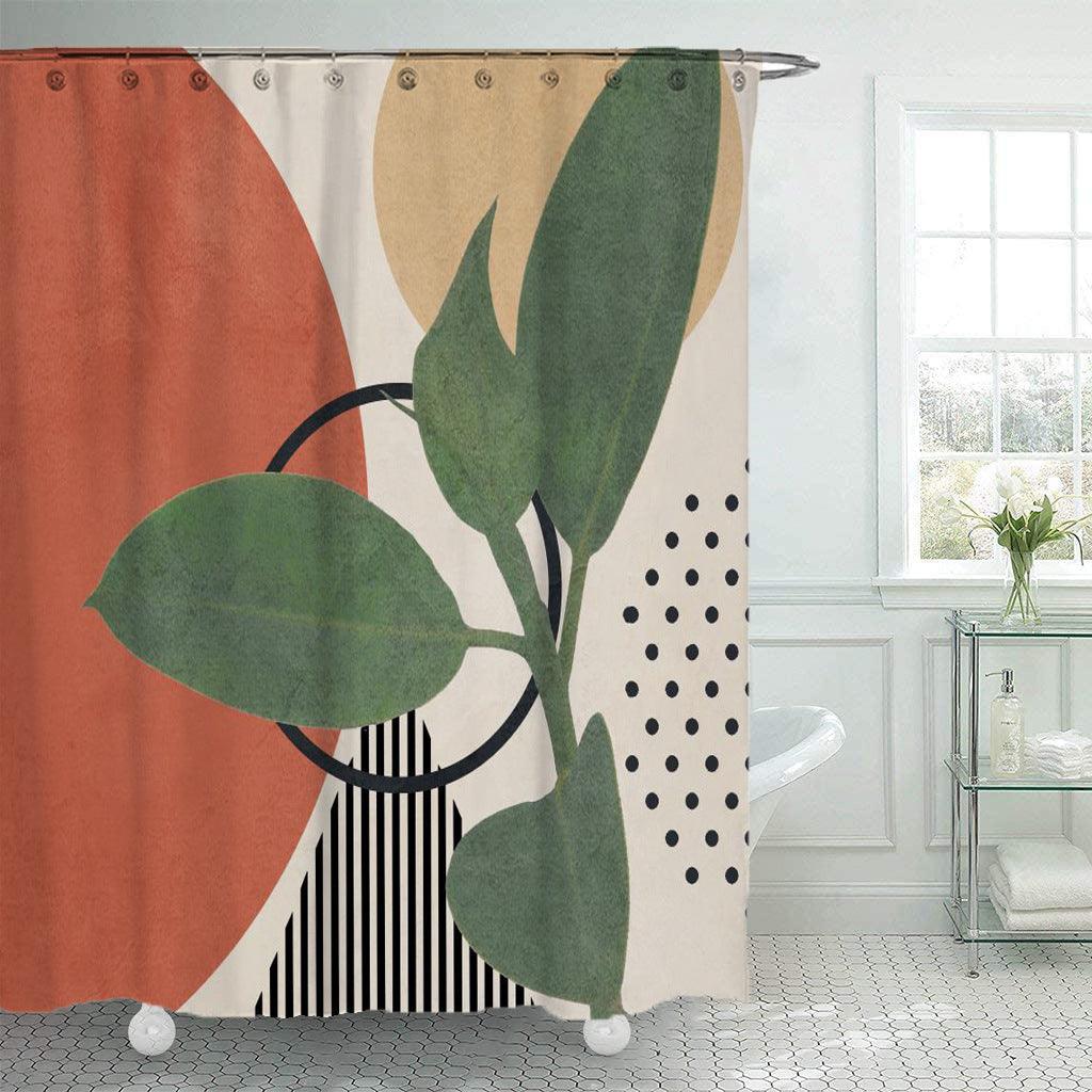 Simple Geometric Shower Curtain Bathroom Polyester Waterproof Shower - Pacisia