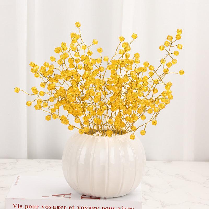 Simple Hand-made Flower Ceramic Pumpkin Vase - Pacisia