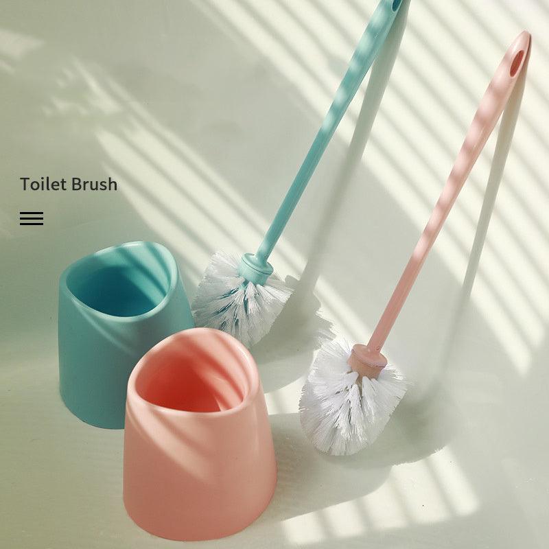 Simple Long Handle Plastic Toilet Brush Set - Pacisia