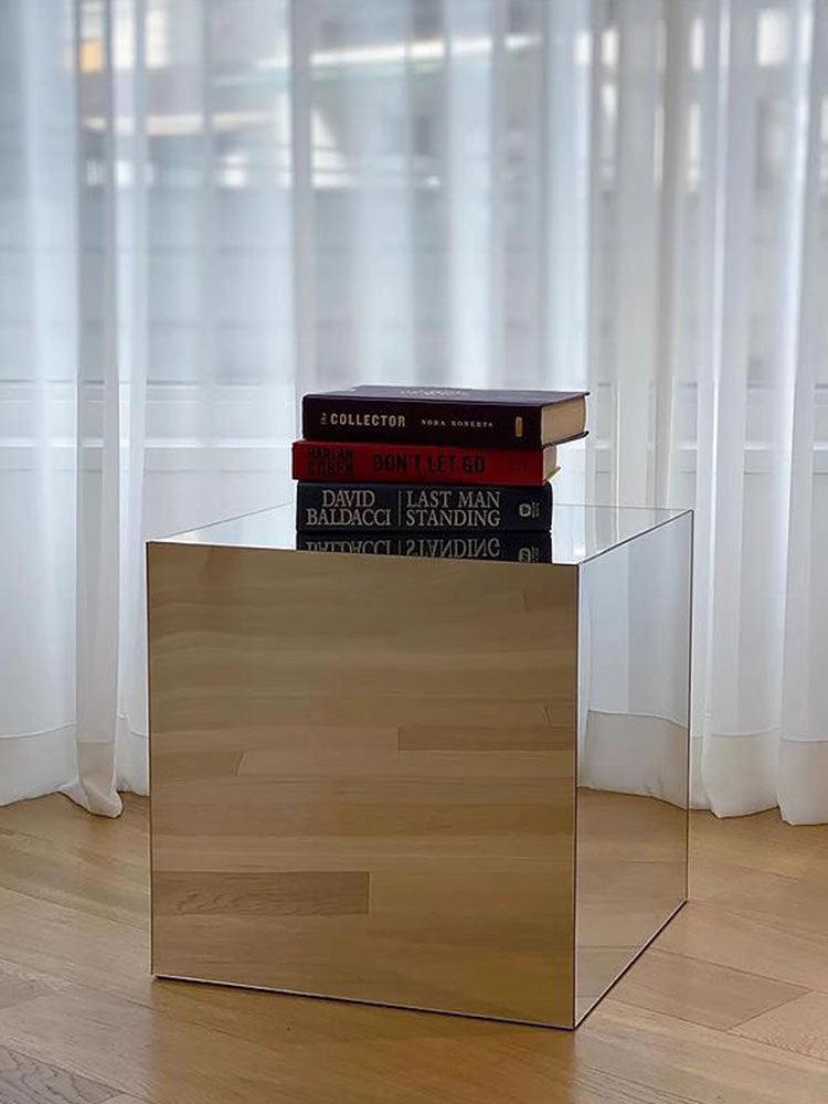 Simple Mirror Acrylic Cube Coffee Table Bedside Table Decoration Ornaments - Pacisia