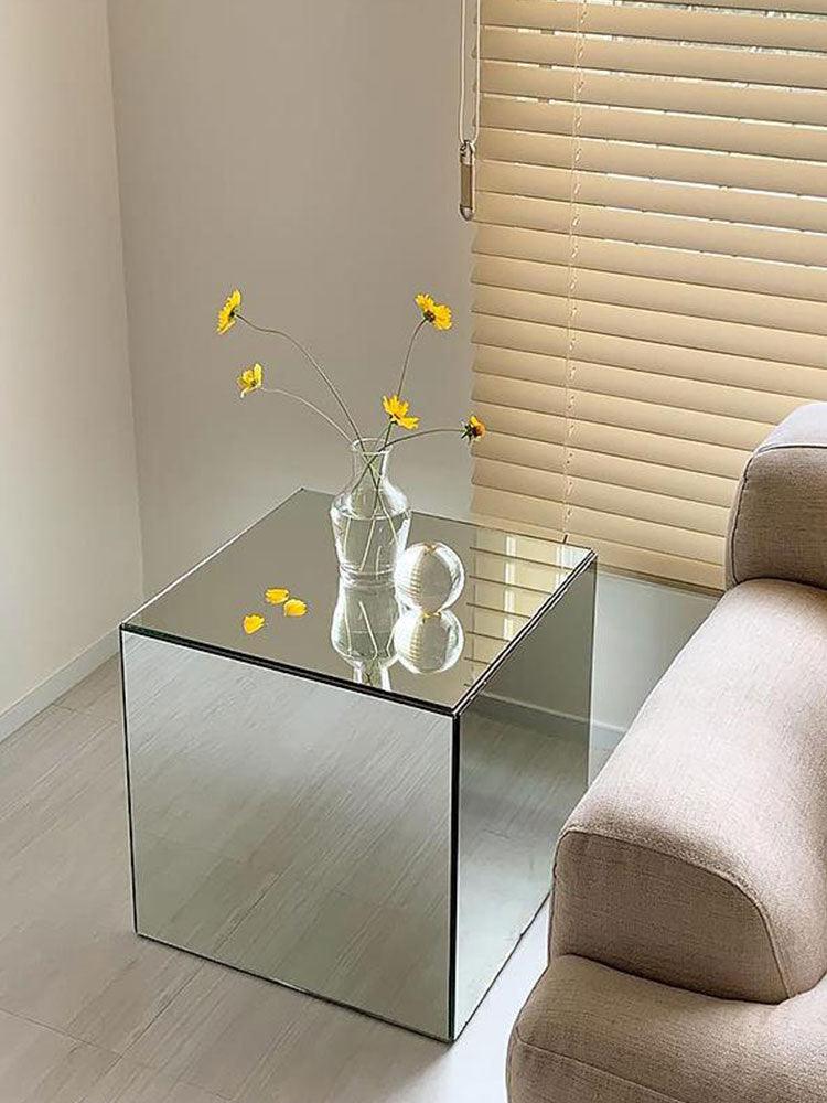 Simple Mirror Acrylic Cube Coffee Table Bedside Table Decoration Ornaments - Pacisia